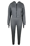 Casual Sporty Simplee Long Sleeve Tassel Hem Hoodie Long Pants Sets QQM4134