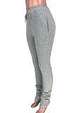 Thickening Casual Sporty Drawline Stacked pants Pockets HR8139