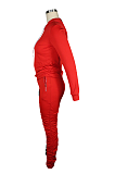 Casual Sporty Long Sleeve Contrast Panel Hoodie Long Pants Sets QQM4108