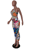 Casual Sexy Floral Cartoon Graphic Cami Jumpsuit LIN5212