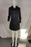 Big Size Womenswear Loose Pure Color Long Sleeve Hooded Fleece QY5022