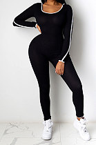 Pure Color Hooded Sexy Fashion Casual Jumpsuit AWL5819