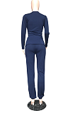 Casual Basics Long Sleeve Round Neck Sweat Pants Sets HYY8030