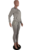 Casual Sporty Long Sleeve Slant Pocket Hoodie Long Pants Sets RB3115