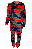 Fashion Casual Camo Sets Casual Long Sleeve Hooded Two- Piece YMT6045