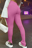 Mid Waist Cultivate One's Morality Open Fork Tight Sexy Cotton Trousers H1560