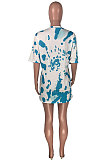 Casual Simplee Pop Art Print Short Sleeve Round Neck T Shirt Dress MMS8021