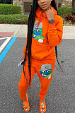 Cute Sporty Animal Graphic Cartoon Graphic Long Sleeve Hoodie Long Pants Sets OH8007