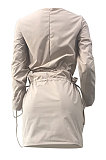 Long Sleeve Ruffle Fleece Above Knee / Short Skirt Sets ATE5212