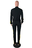 Casual Sporty Simplee Long Sleeve Spliced Long Pants Sets LM1059