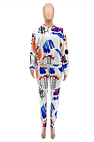 Casual Sporty Letter Pop Art Print Long Sleeve Hoodie Long Pants Sets MLM9027