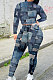 Casual Imitation Jeans Long Sleeve High Neck Two-Piece CYY8053
