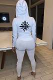 Sporty Sexy Letter Long Sleeve Hoodie Long Pants Sets LS6399
