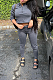 Casual Long Sleeve Zippers Round Neck Crop Top Long Pants Sets JC7026
