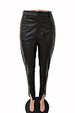 Sexy Pu Leather High Waist Long Pants LD8585