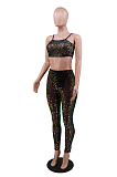 Night Out Sexy Sequins Sleeveless Strappy Mesh Long Pants Sets CCY8802