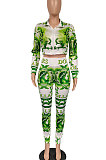 Polyester Printing Sexy Casual Long Sleeve Sets XMY028