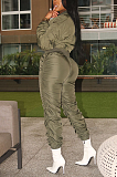 Casual Modest Long Sleeve Ruffle Long Pants Sets YR8059