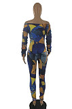 Womenswear Fashion Printing Off Shoulder Bare Chest Jumpsuits SQ920