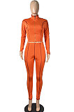Casual Sporty Simplee Long Sleeve Deep V Neck Long Pants Sets YLY167