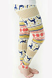 Casual Polyester Snowflake Digital Print Classic Leggings Long Pants QQM4109