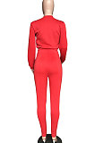 Pure Color Bind Fleece Long Sleeve Hooded Sport Sets WXY8827