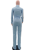Casual Sporty Long Sleeve Spliced Hoodie Long Pants Sets TK6113