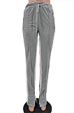 Casual Simplee Split Hem Waist Tie Long Pants TK6131