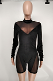 Sexy Long Sleeve Mesh Bodycon Jumpsuit A8588