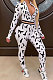 Sexy Womenswear Long Sleeve Casual Sport Printing Two-Piece LIN5502