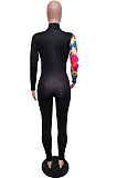 Multi Sexy Long Sleeve Hollow Out Bodycon Jumpsuit BBN131