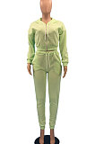 Womenawear Pure Color Hooded Fleece Casual Sport Sets NYY8002
