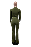Casual Simplee Extra-Long Sleeve Round Neck Flare Leg Pants Sets YYF8145