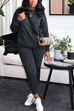 Casual Sporty Long Sleeve Round Neck Sweat Pants Sets YYF8146