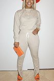 Casual Sporty Simplee Long Sleeve Round Neck Long Pants Sets X9274