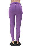 Womenswear Fashion Sport Jog Pure Color Casual Pants W8349
