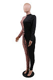 Sexy Mesh Long Sleeve Round Neck Hollow Out Bodycon Jumpsuit CCY8821