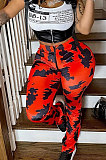 Casual Sexy Cultivate One's Morality Zipper Camo Printing Casual Pants NRS8034