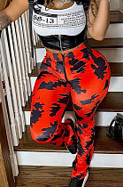 Casual Sexy Cultivate One's Morality Zipper Camo Printing Casual Pants NRS8034