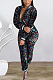 Casual Long Sleeve Multicolored Sequins Long Pants Coat Sets ED8339