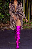 Fashion Sexy Leopard Printing Long Sleeve Coat MF5175