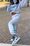 Casual Sporty Simplee Long Sleeve Round Neck Sweat Pants Sets TD5006