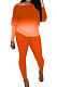 Womenswear Tie Dye Gradient Off Shoulder Home Service Casual Sets AMM8306