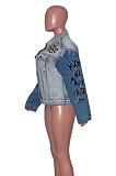 Casual Simplee Long Sleeve Lapel Neck Button Front Denim Jacket SN390052