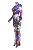 Modest Long Sleeve Round Neck Long Dress JZH8001