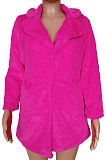 Womenswear Loose Fur Villi Pure Color Coat A8592