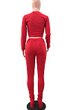 Casual Simplee Long Sleeve High Neck Ruffle Long Pants Sets ALS1011