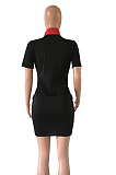 Casual Sporty Long Sleeve Spliced Mini Dress ZZS8327