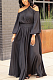 Casual Sexy Long Sleeve Off Shoulder Long Dress ZZS8358