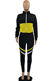 Casual Sporty Long Sleeve Spliced Hoodie Long Pants Sets KSN8059
